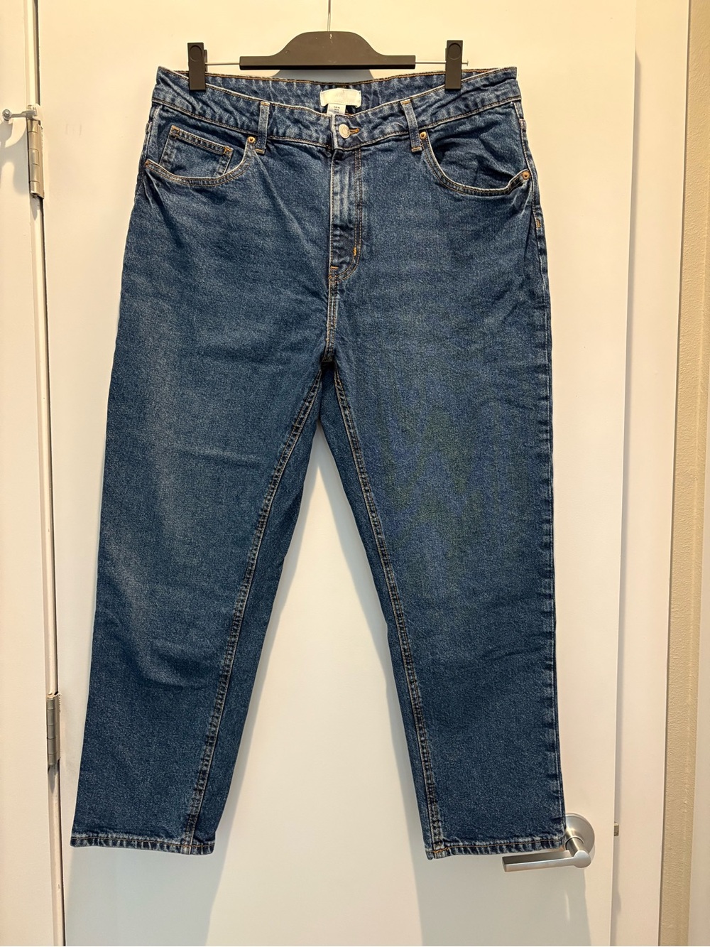 H&M high rise ankle straight Jeans - Deep Blue